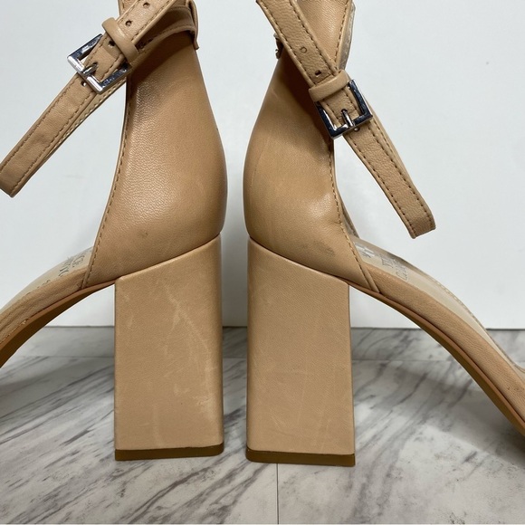 Vince Camuto Winderly Tan Leather Heeled Sandal 8.5 M - Picture 8 of 15